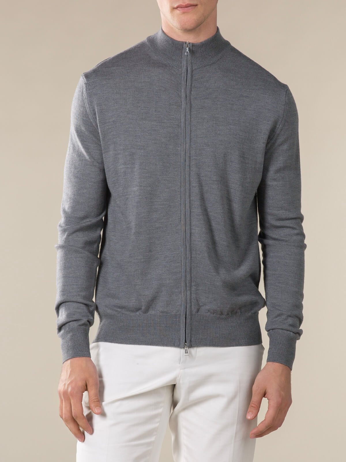 Aurélien | Cashwool Zipper Vest Dark Grey