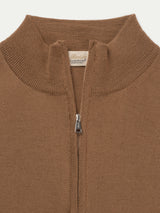 Extrafine Merino Zipper Sweater Caramel