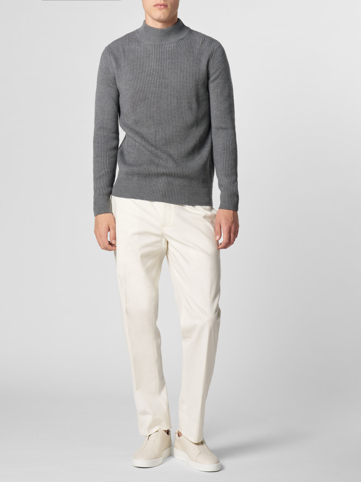 Costa Inglese Mockneck Dark Grey