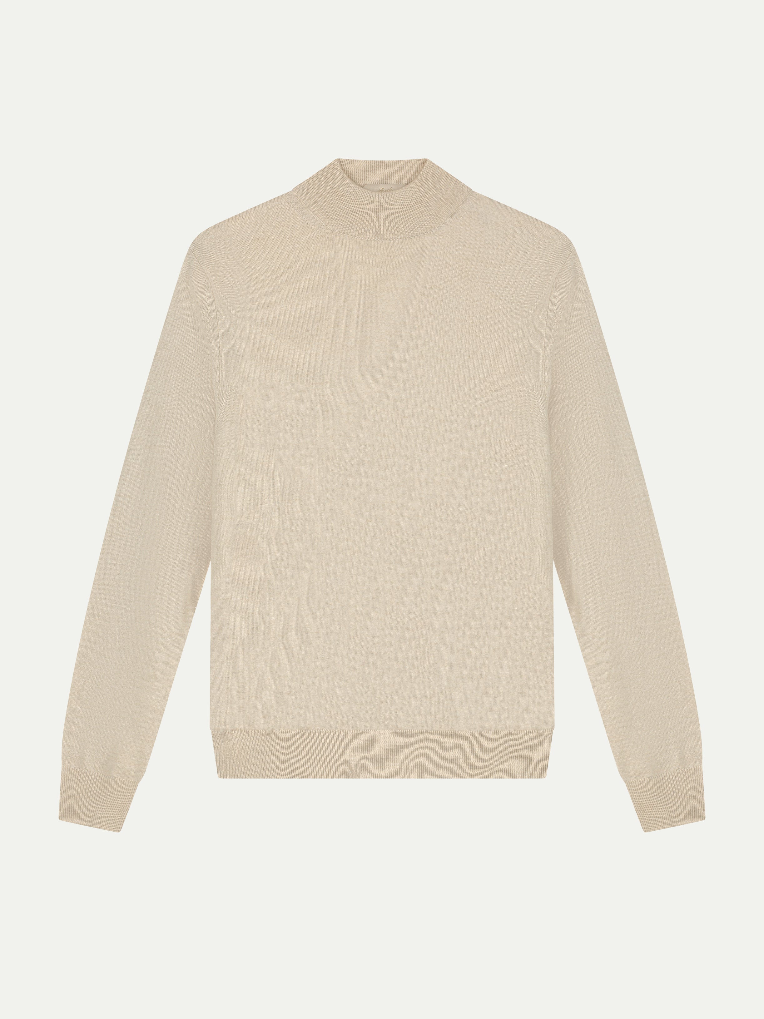 Extrafine Merino Mockneck Light Beige