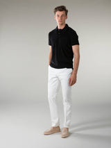 Black Terry Towelling Polo Shirt