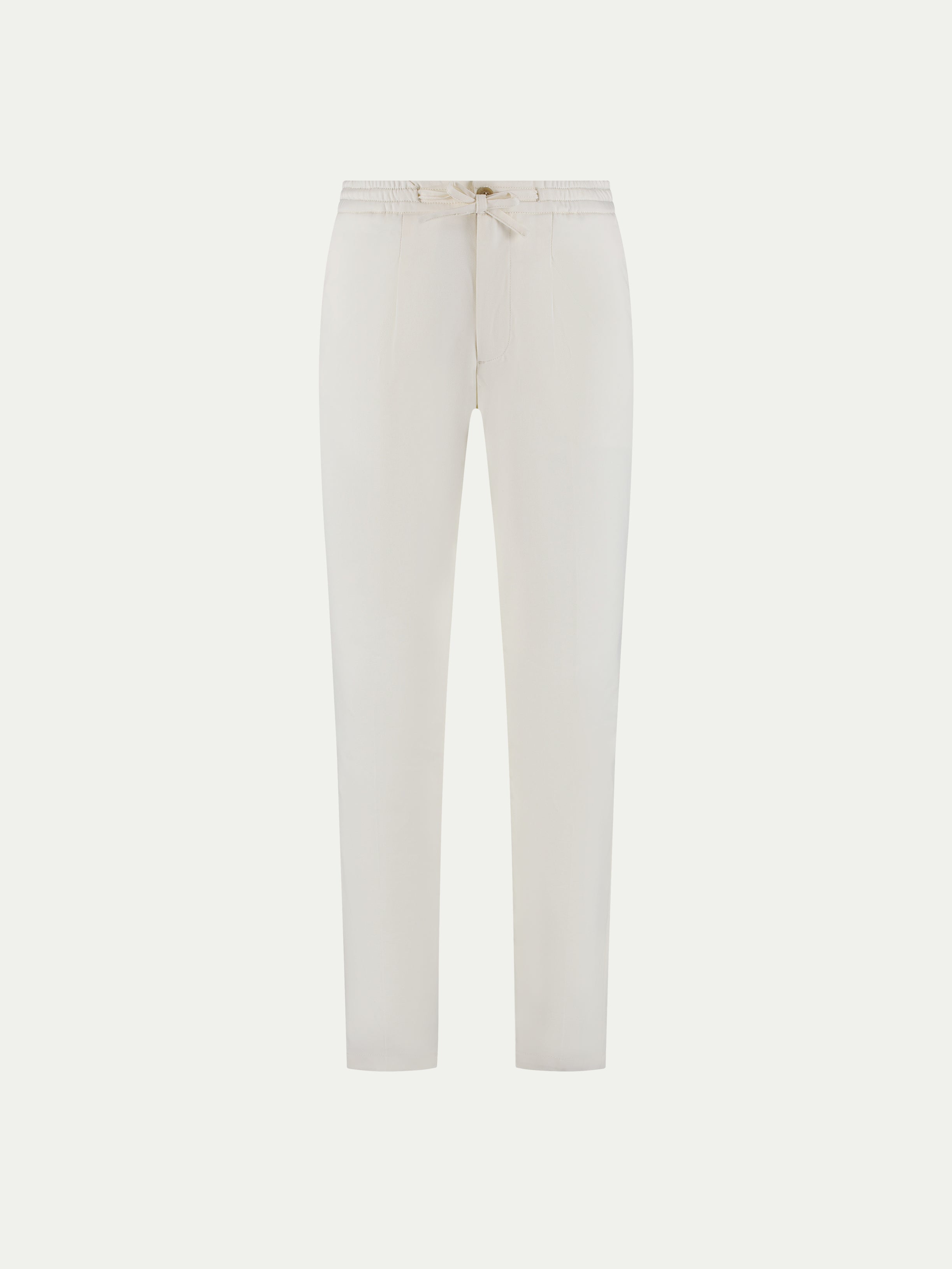 Ivory Cotton Wool Regent Trousers