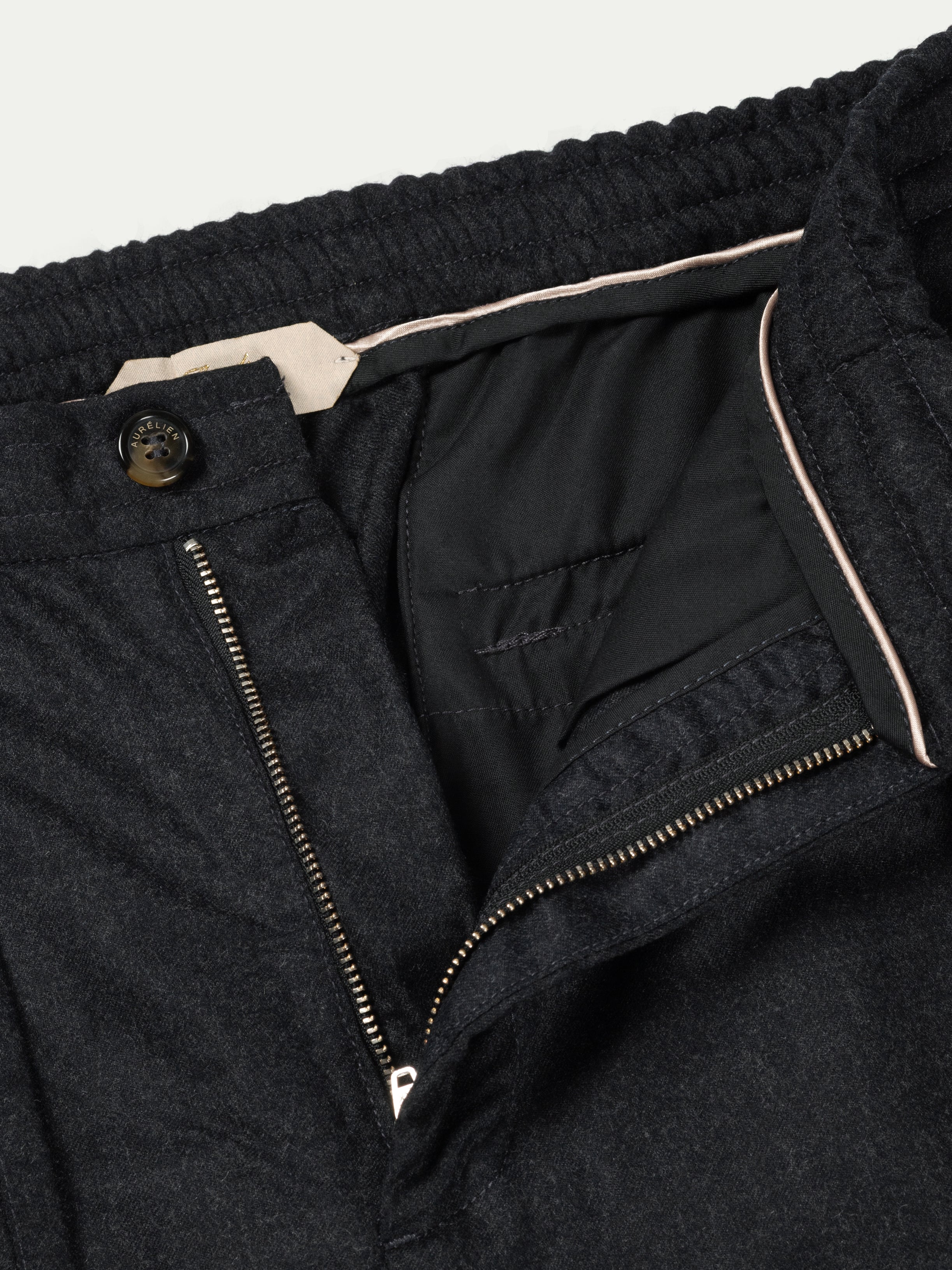 Charcoal Flannel Regent Trousers