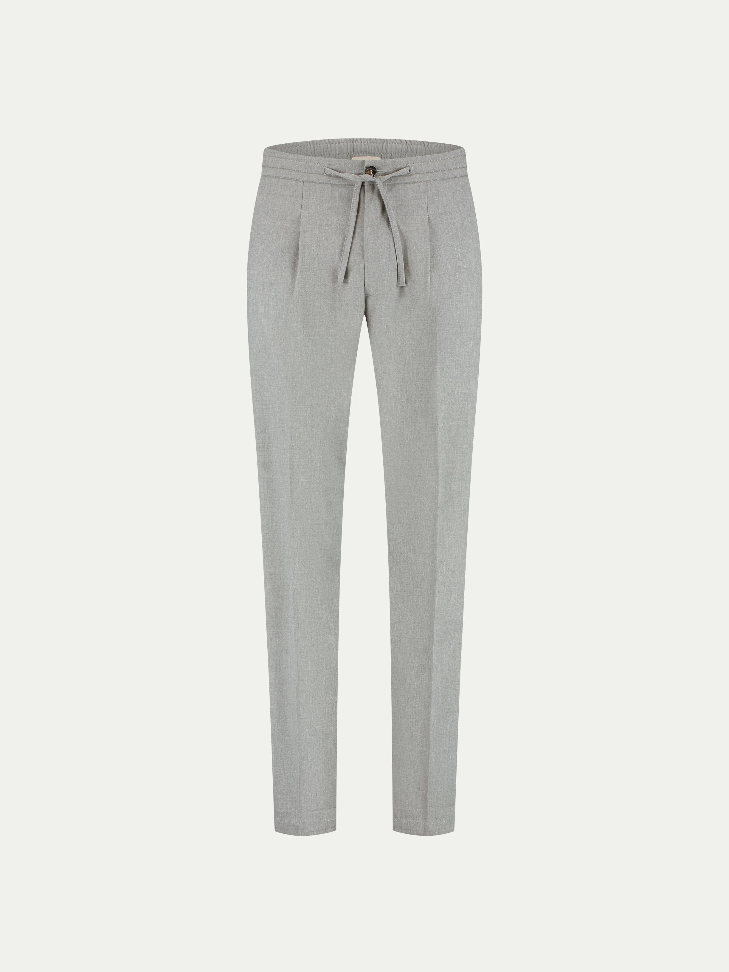 Mid Grey Cotton Wool Regent Trousers