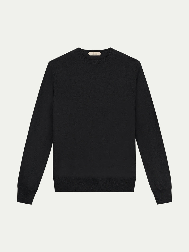 Extrafine Merino Crew Neck Sweater Black