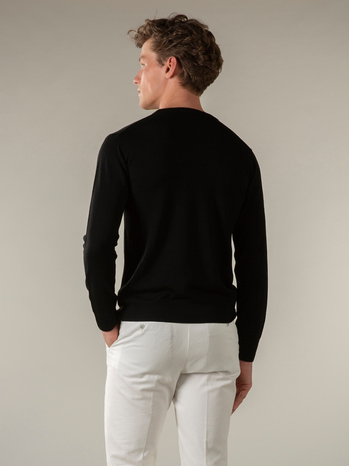 Extrafine Merino Crew Neck Sweater Black