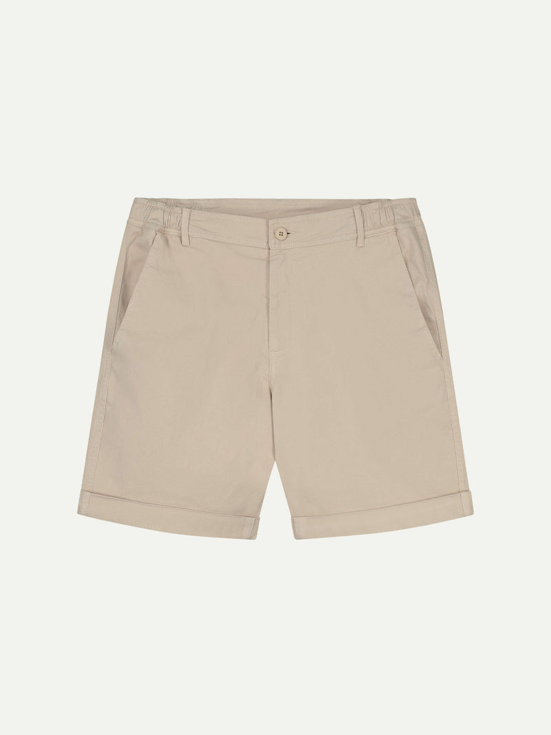 Beige Cotton Seaside Shorts