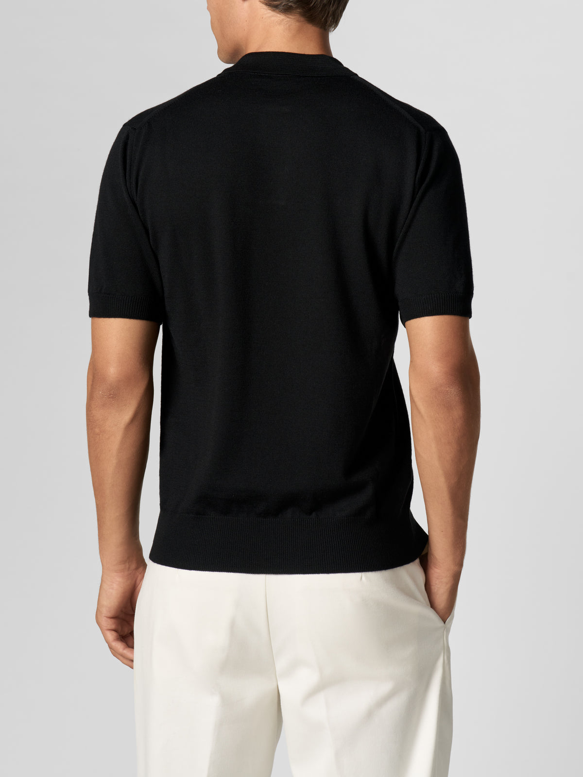 Shortsleeve Buttonless Polo Black