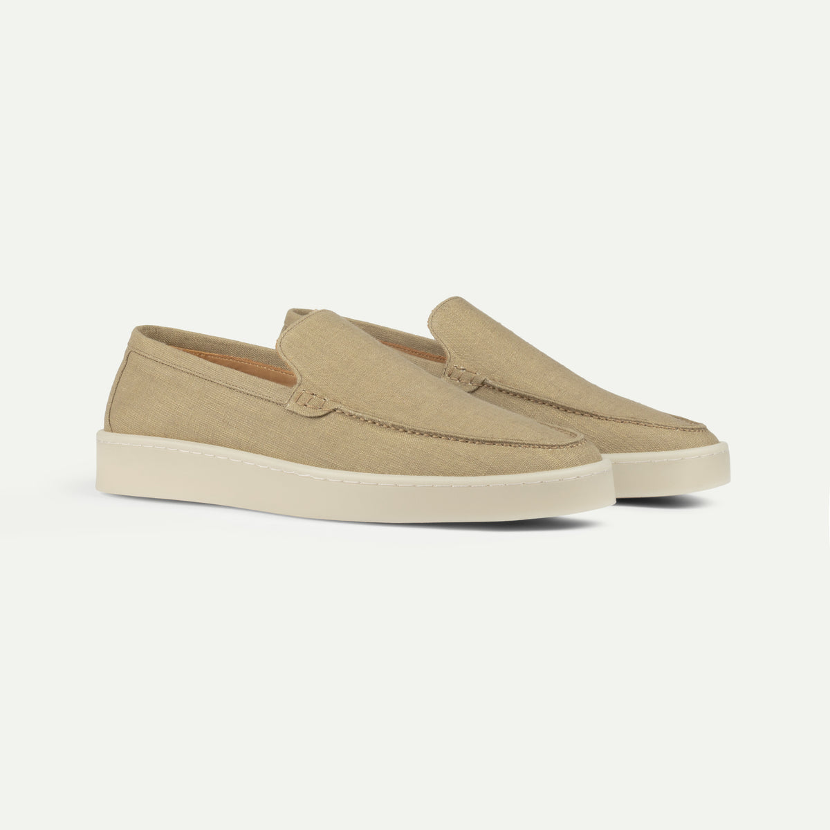 Dark Taupe Linen Urban Loafer Aurélien | Linen Urban Loafer main image 4