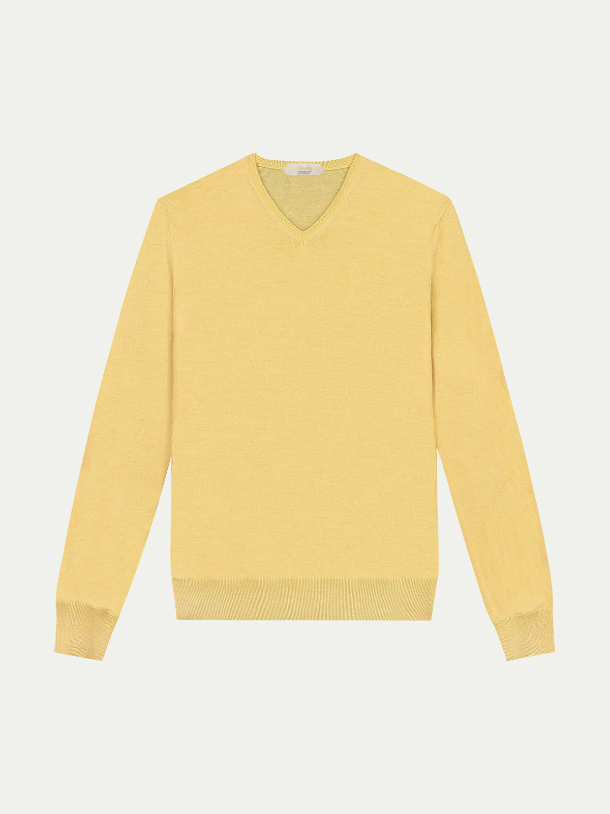 Aurélien | Cashwool V-Neck Sweater Yellow