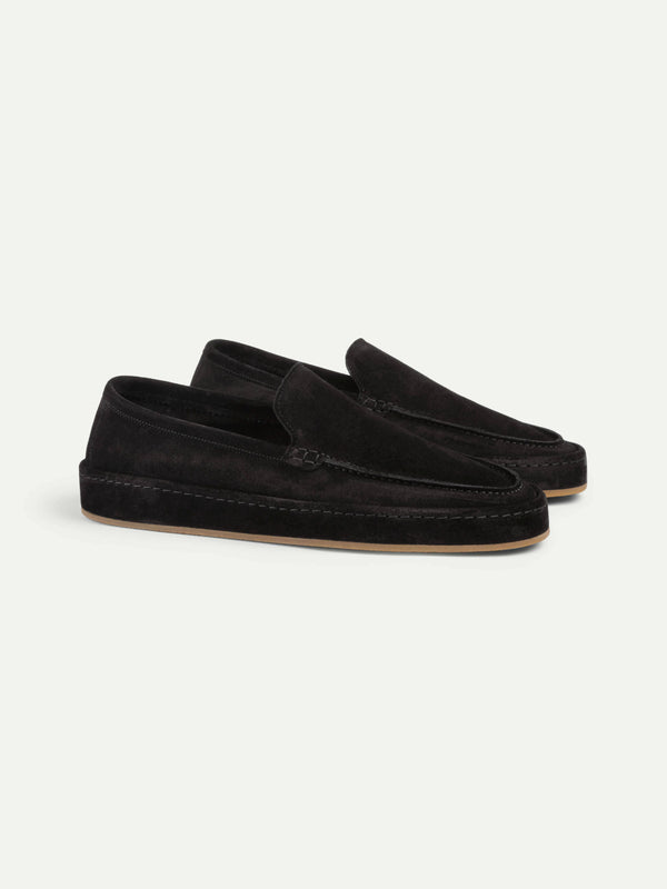 Black Voyager Loafer Fur