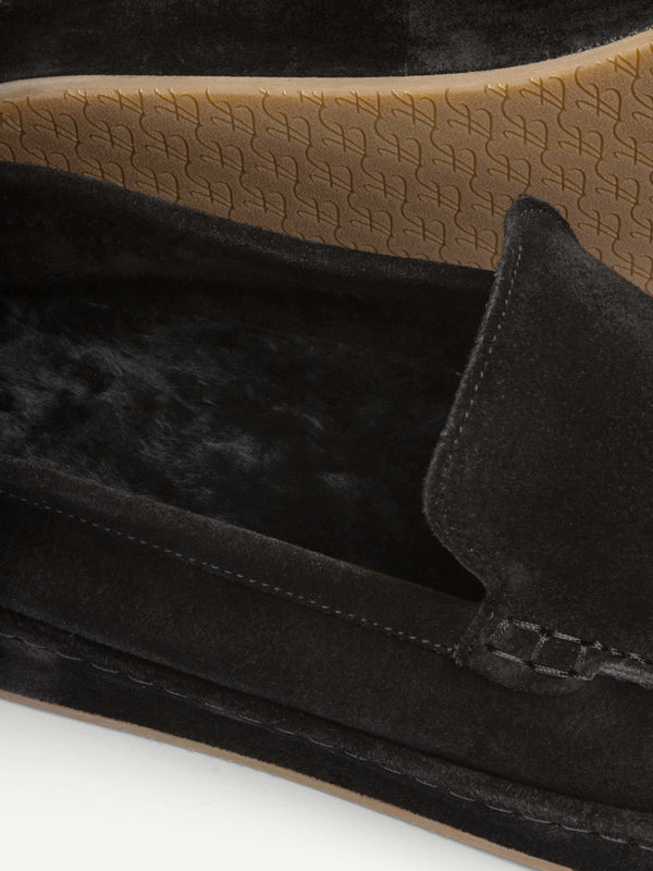 Black Voyager Loafer Fur