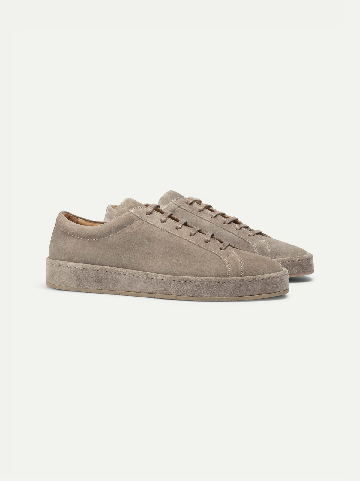 Article No • 0502 Suede Sneakers in Light Gray taupe lace up trainers 0518 KING01SG-GLB_1_1200x1200.jpg?v  main image 3