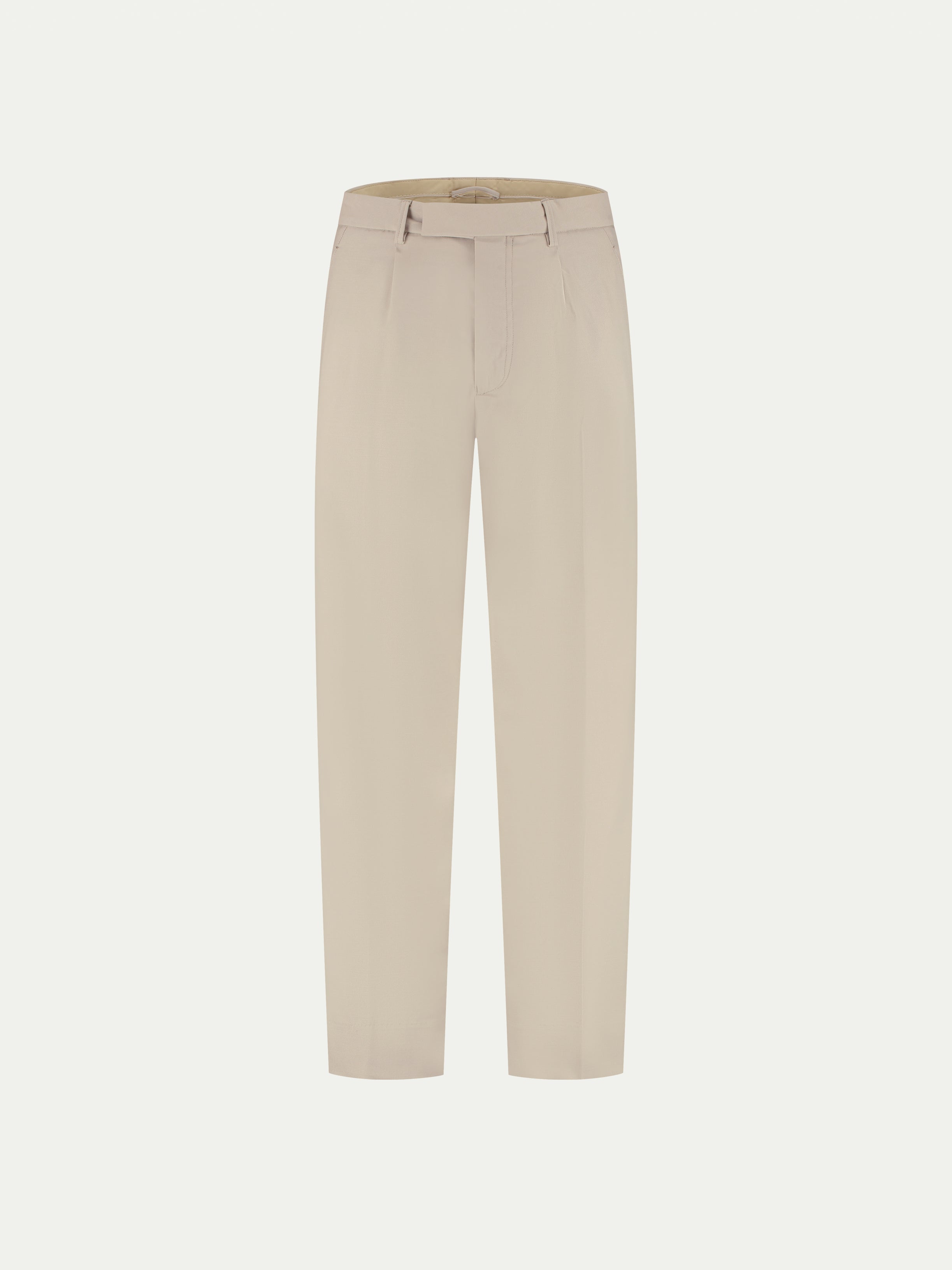 Beige Cotton Wool Voyager Trousers