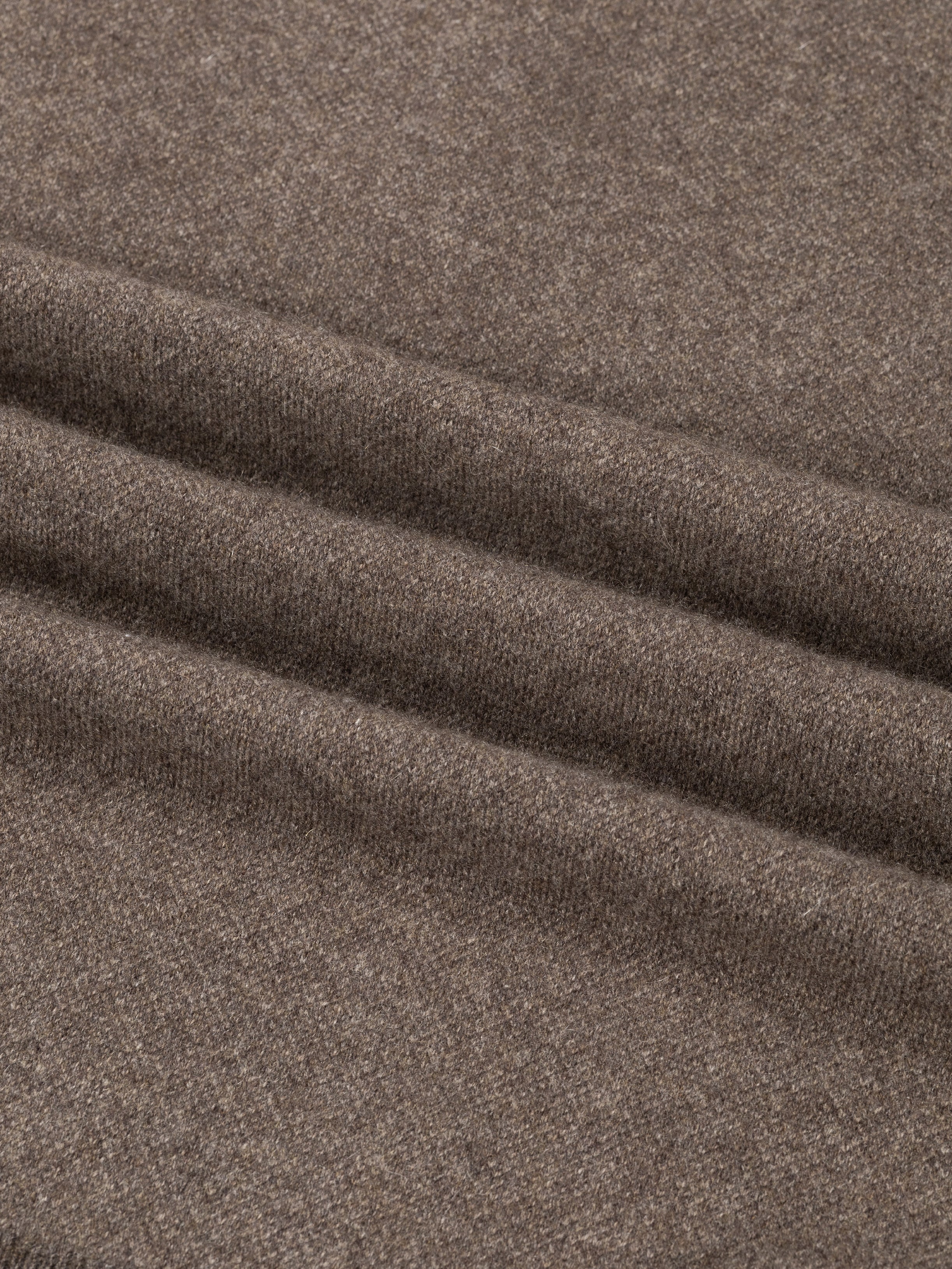 Dark Brown Jaquard Zipper Sweater