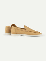 Beige Nubuck Yacht Loafers