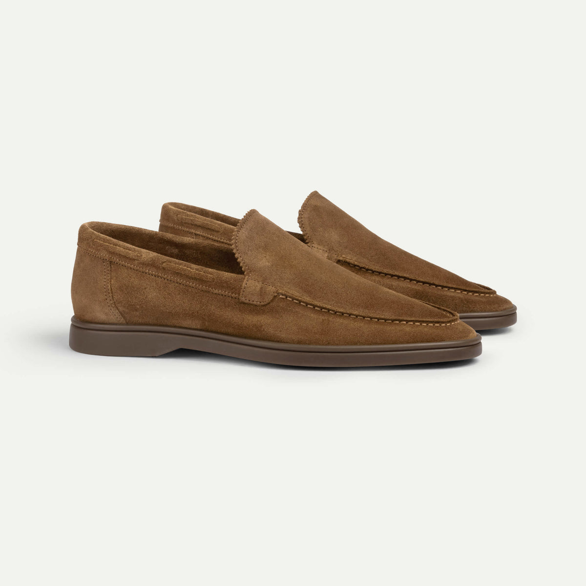 Aurélien | Beige Suede Yacht Loafer Taupe Sole display picture 1