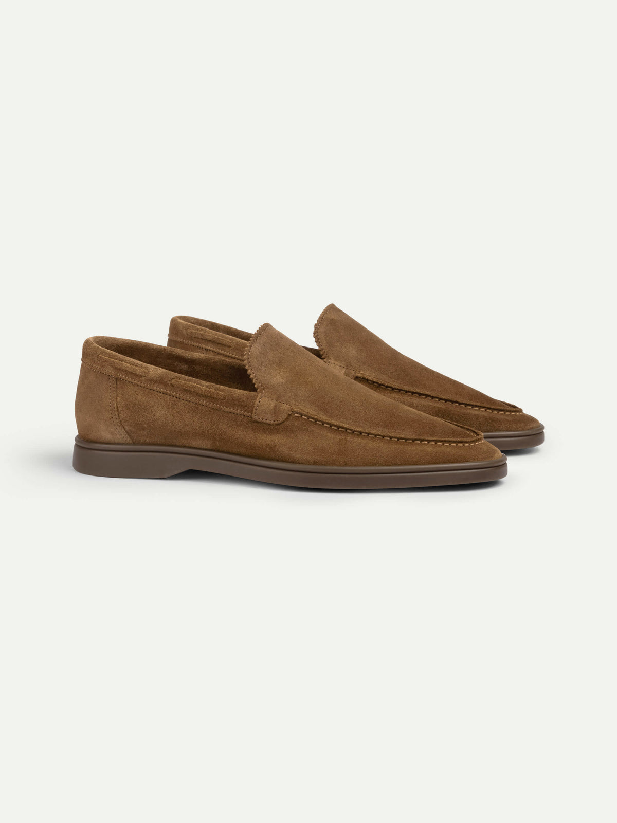 Men\'s light beige yacht loafers. Aurélien brand, European made Aurélien | Light Beige Suede Yacht Loafer main image 3