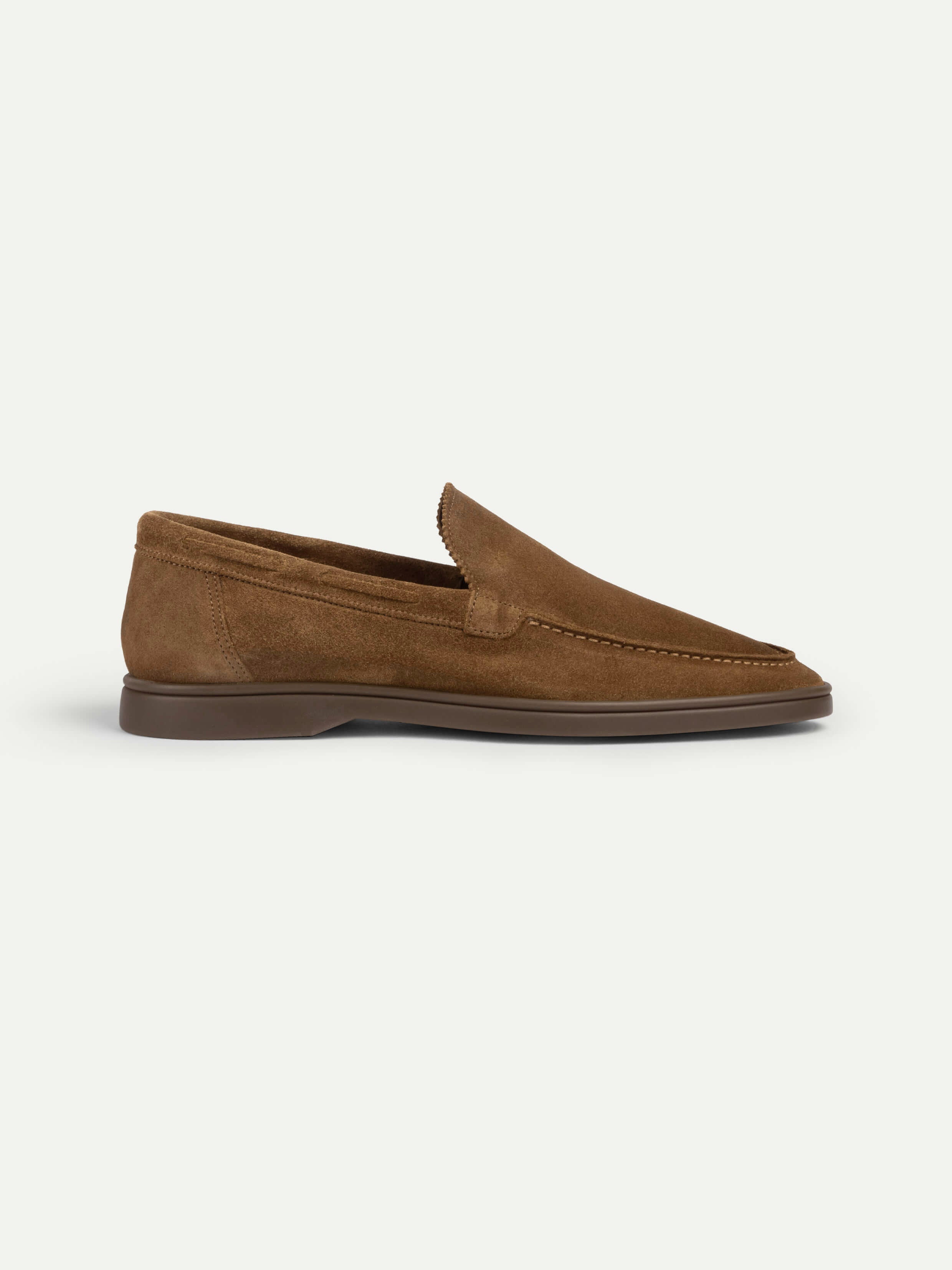 Aurélien Beige Suede Yacht Loafer Taupe Sole 2140