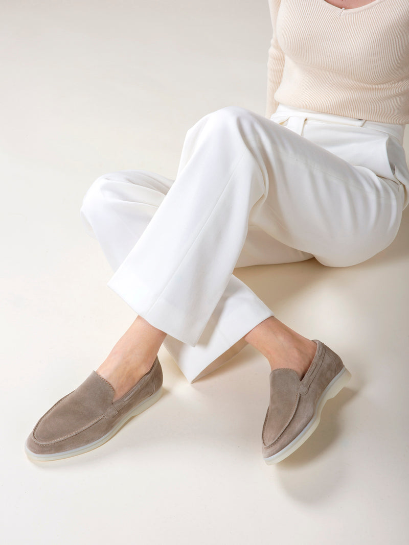 Light Grey Yacht Loafers, 54% OFF
