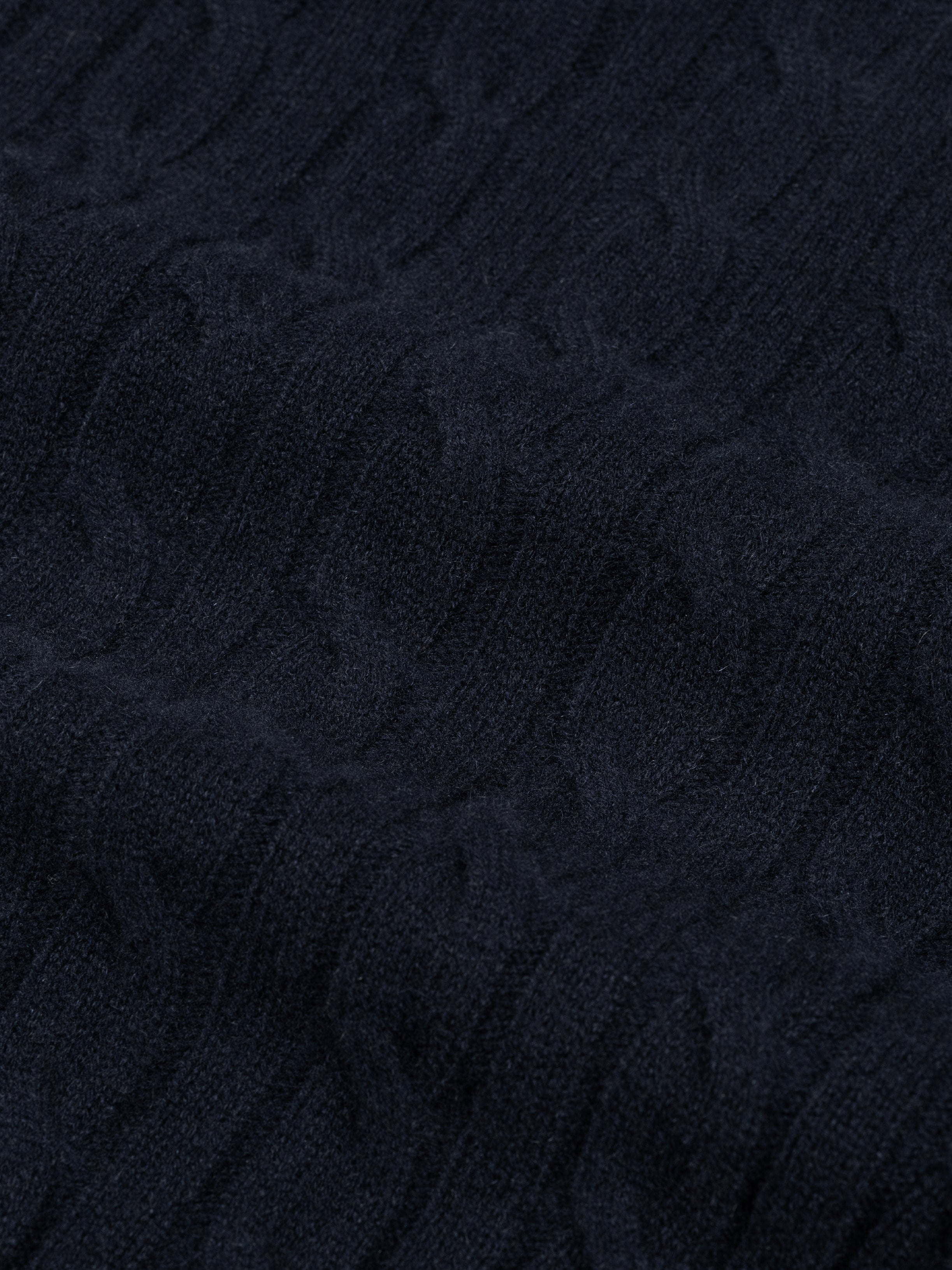 Navy Cable Knit Polo