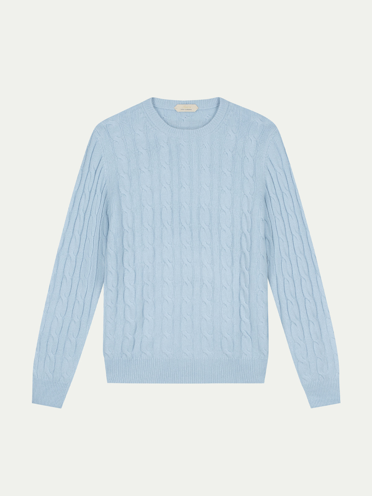 Light Blue Cable Knit Crewneck