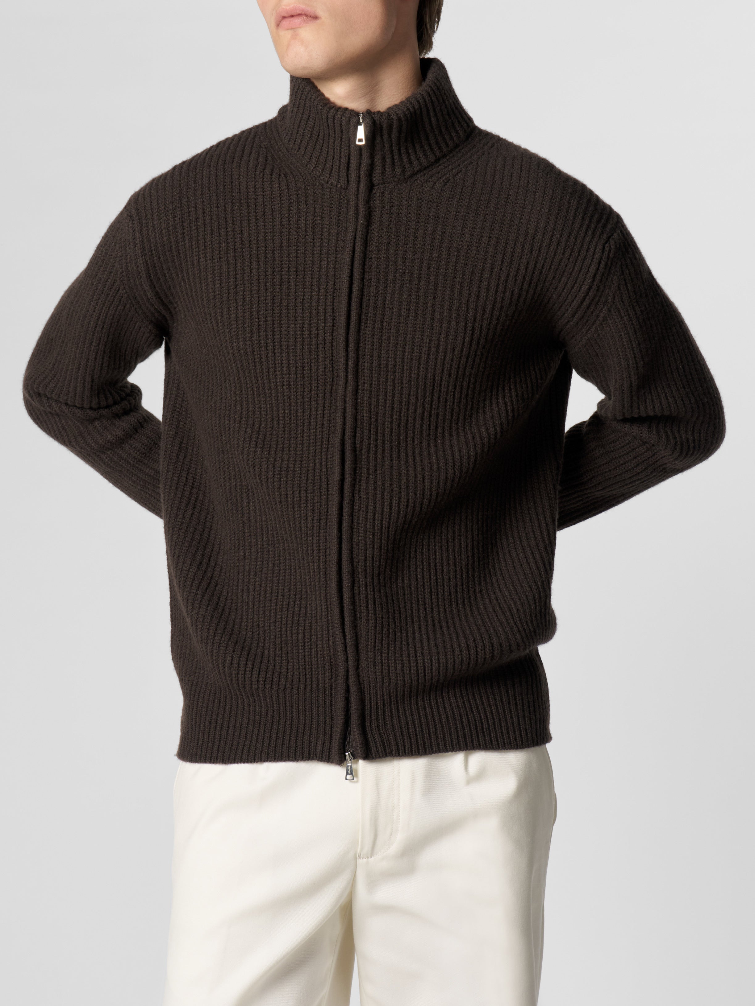 Brown Alpine Ribbed Vest