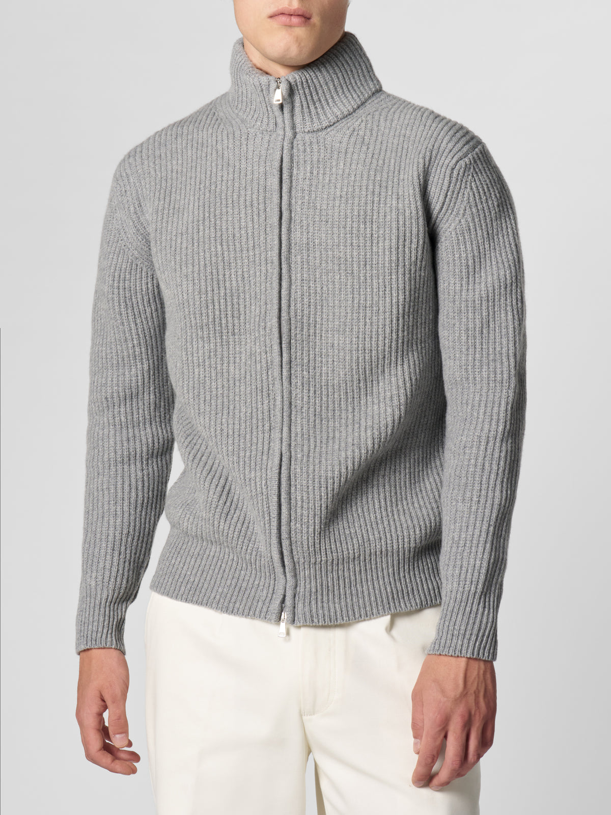 Mid Grey Alpine Ribbed Vest