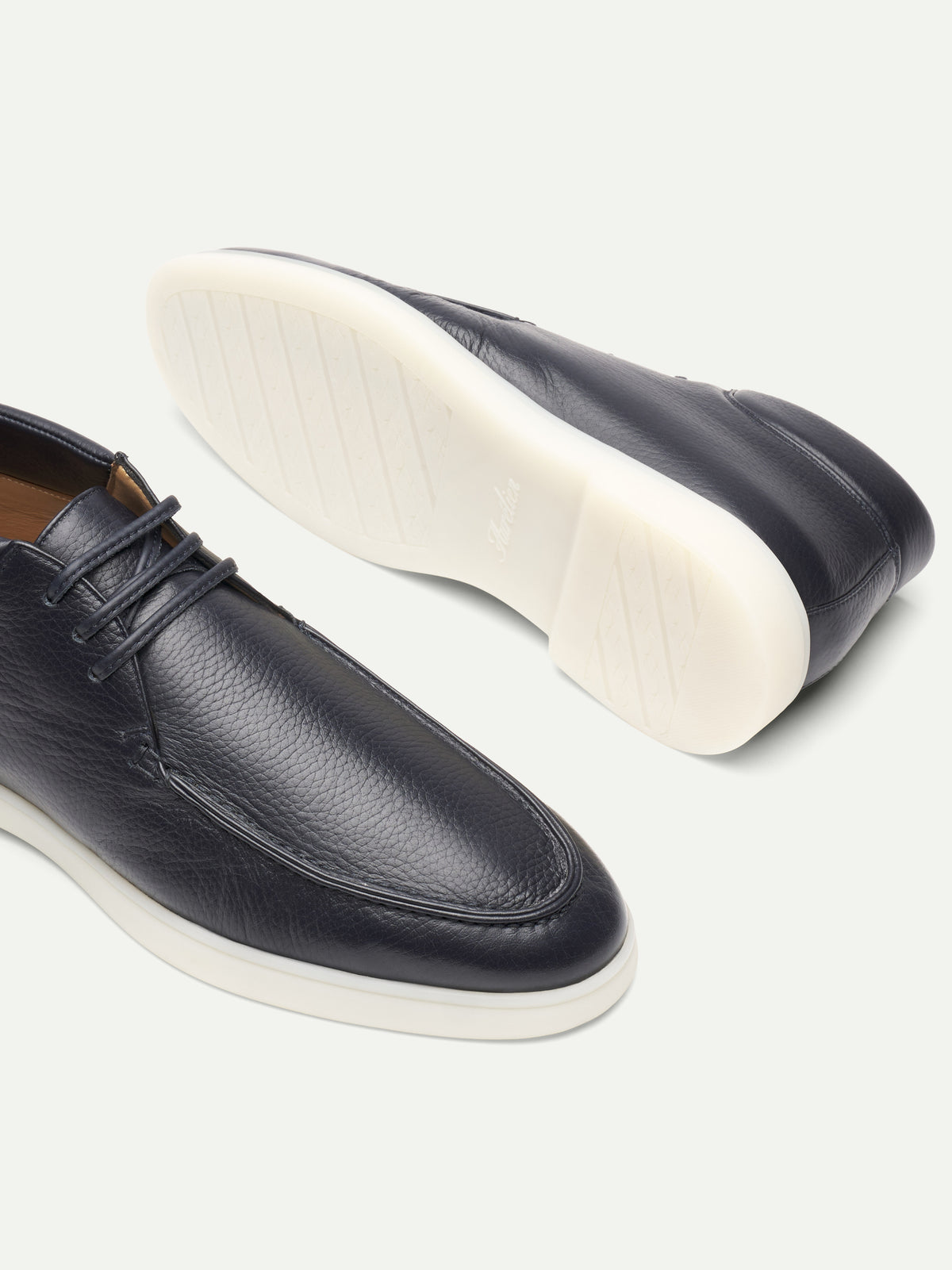 Navy Grain Desert Boot