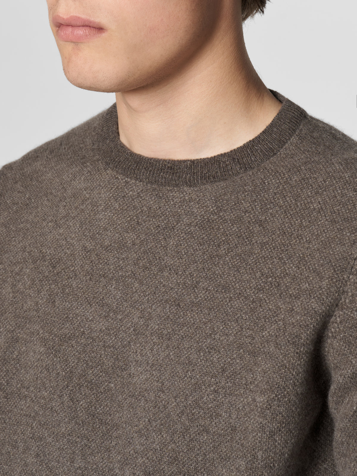 Dark Brown Jaquard Crew