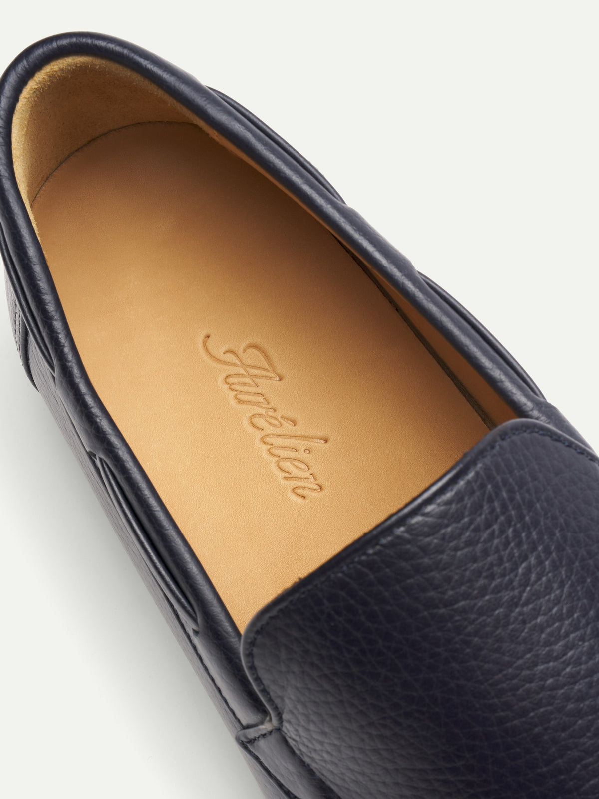 Lady Navy Grain Yacht Loafers