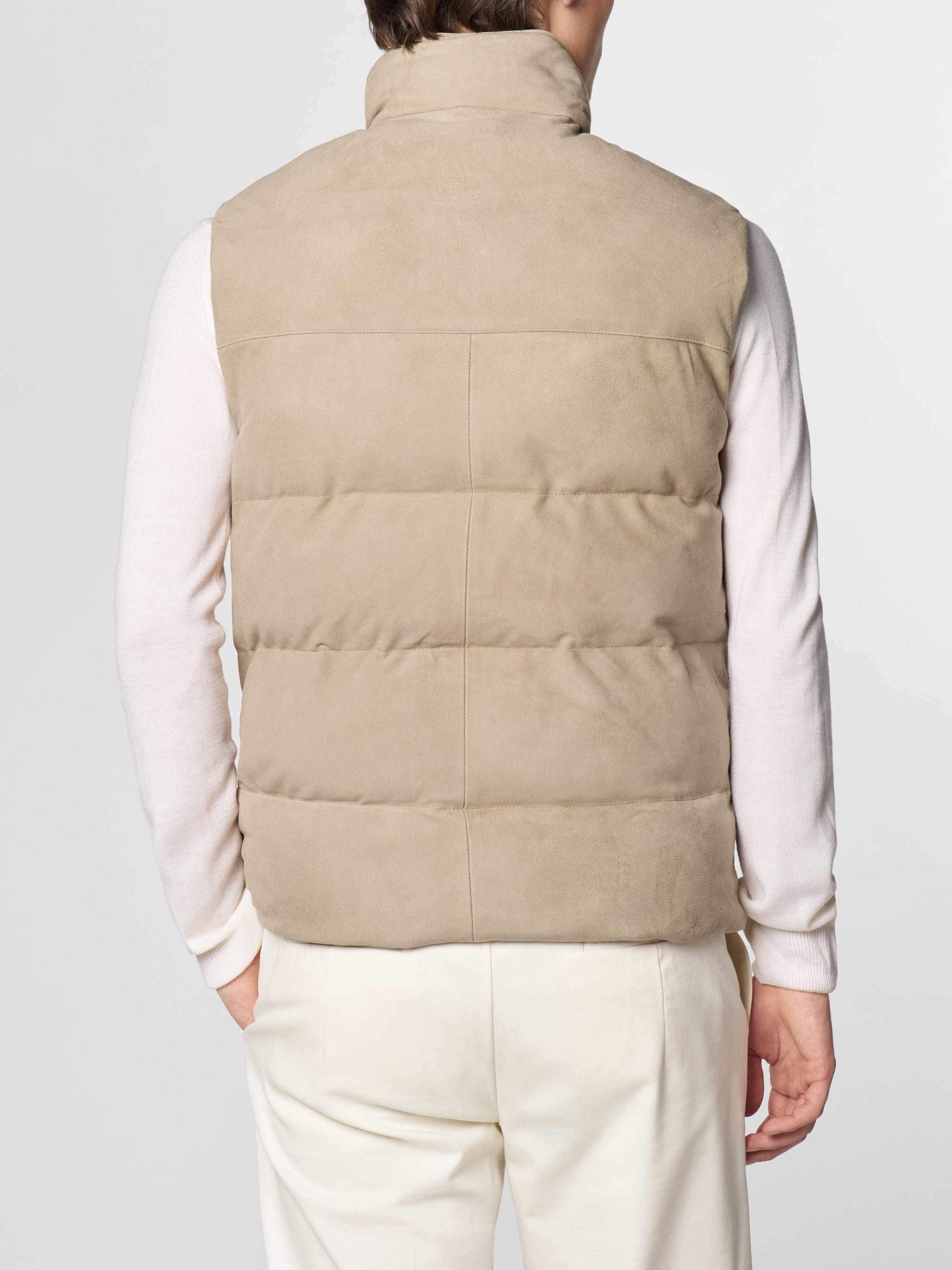 Light Beige Suede AUR1 Body Warmer