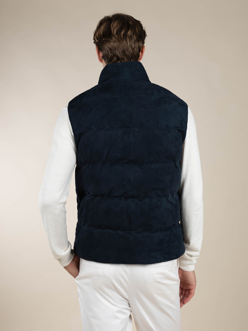 Navy Suede AUR1 Body Warmer