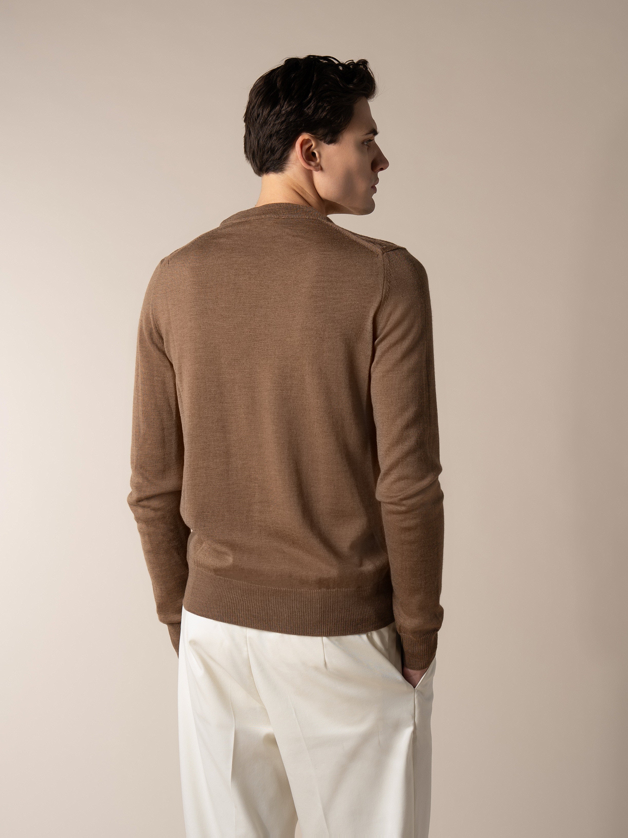 Brown City Crew Basket Weave