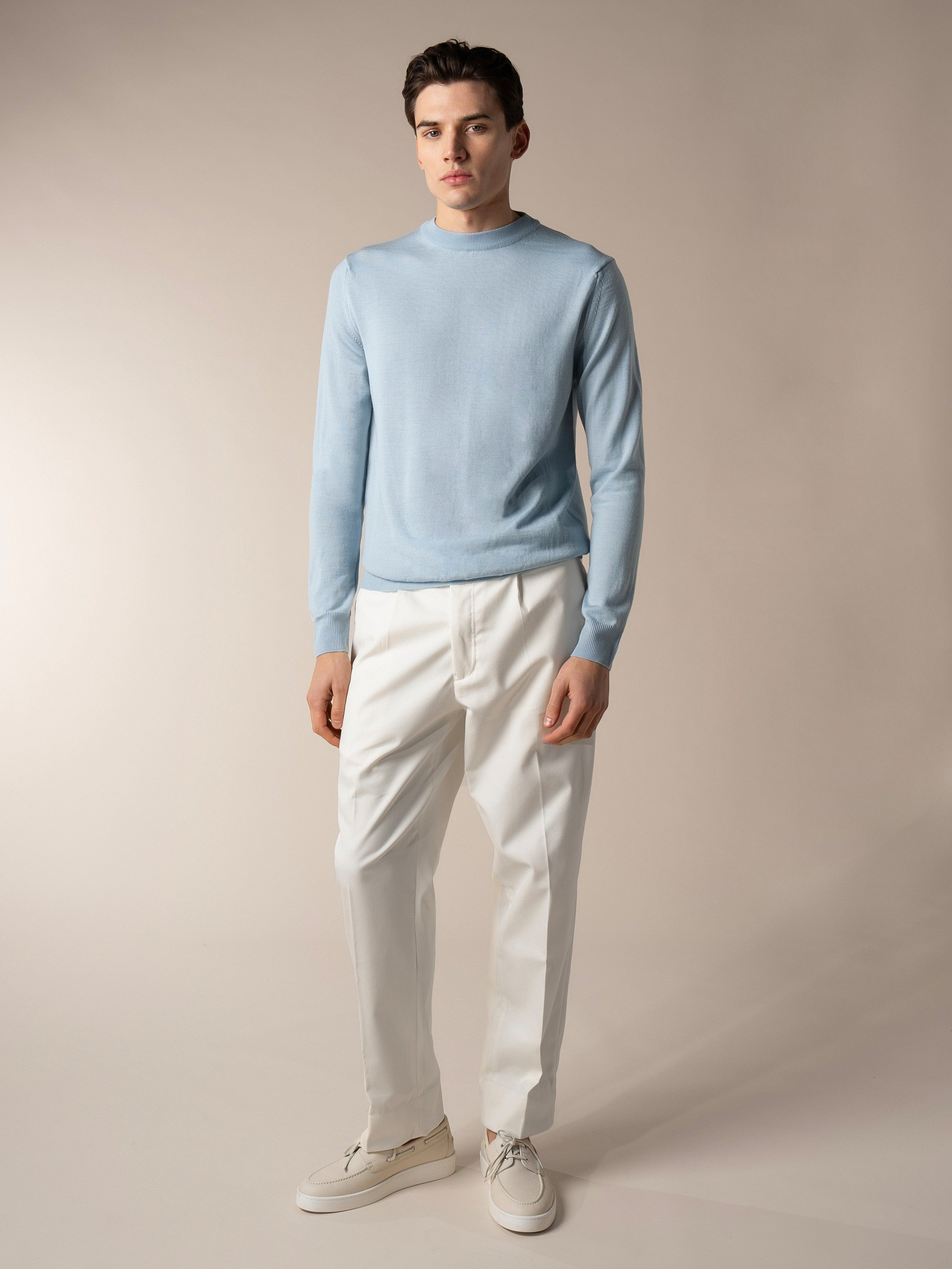 Aurélien | Cashwool Light Blue City Crew