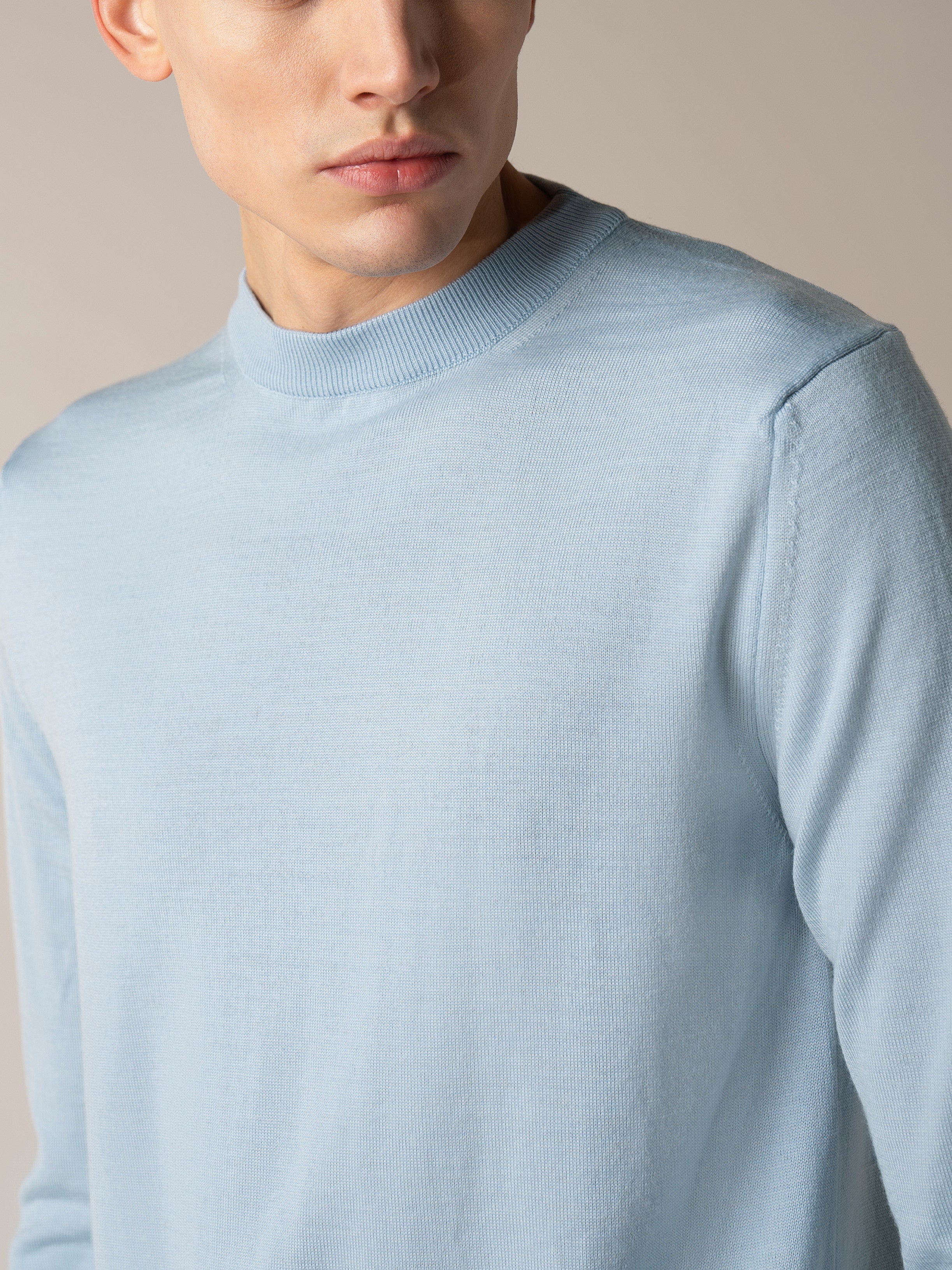 Aurélien | Cashwool Light Blue City Crew