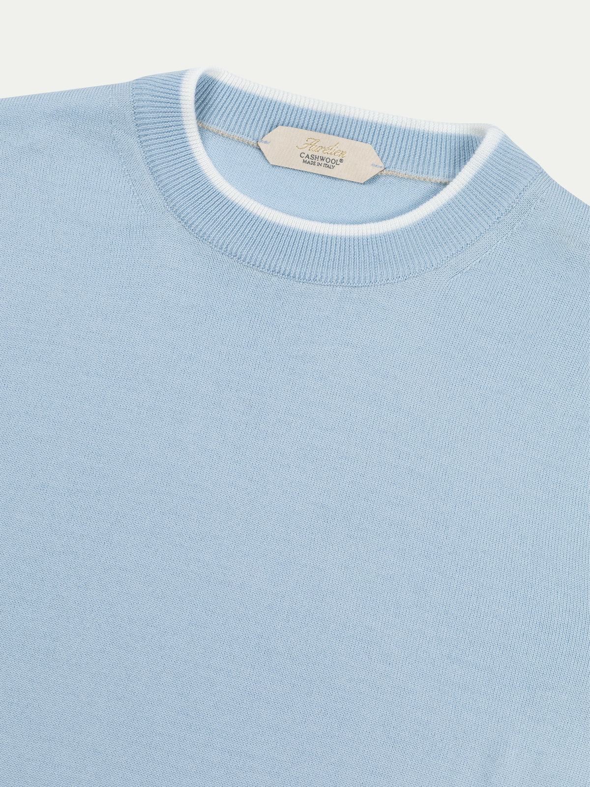 Light Blue City Crew White Trim