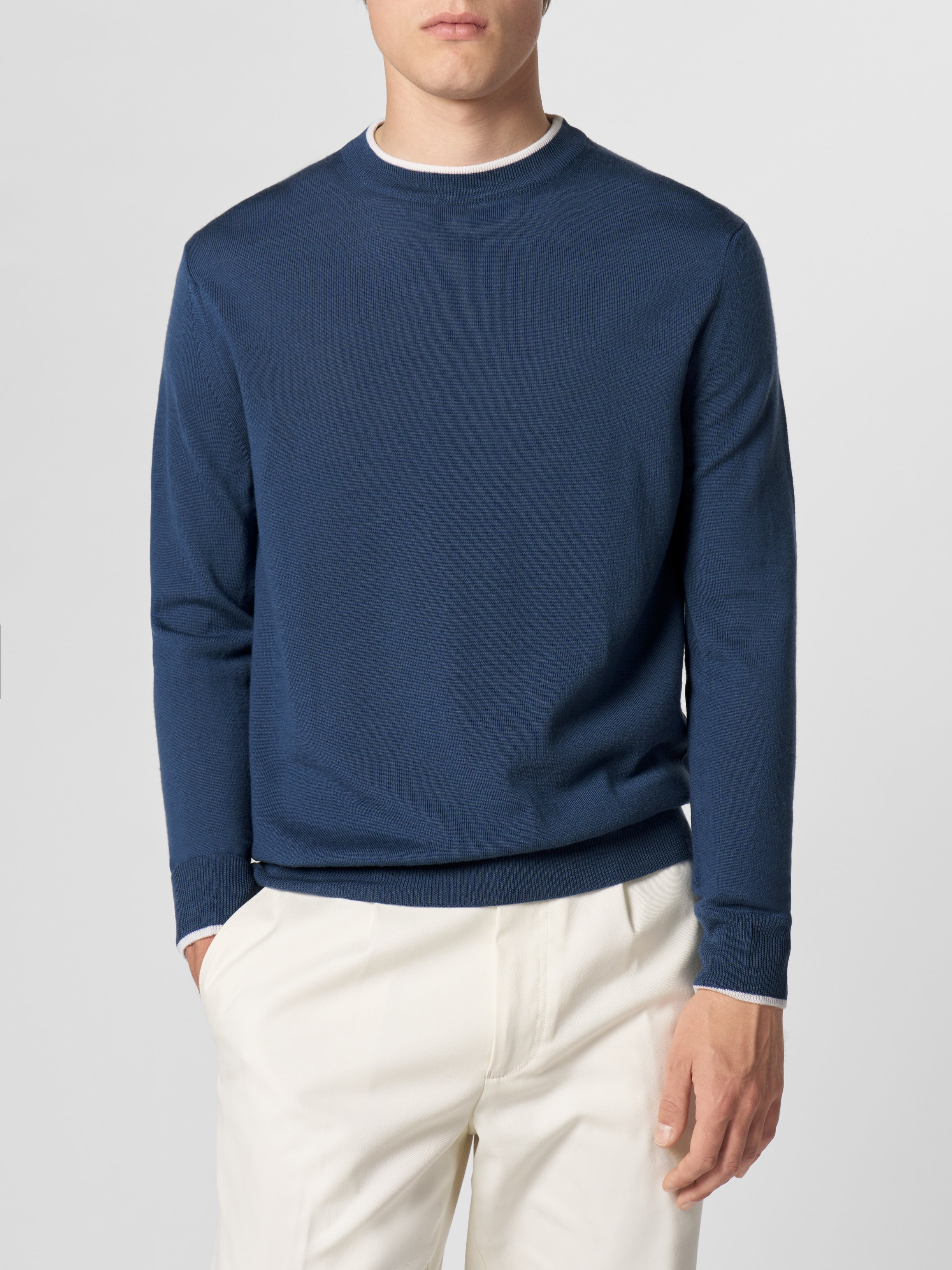 Sargasso Blue City Crew White Trim