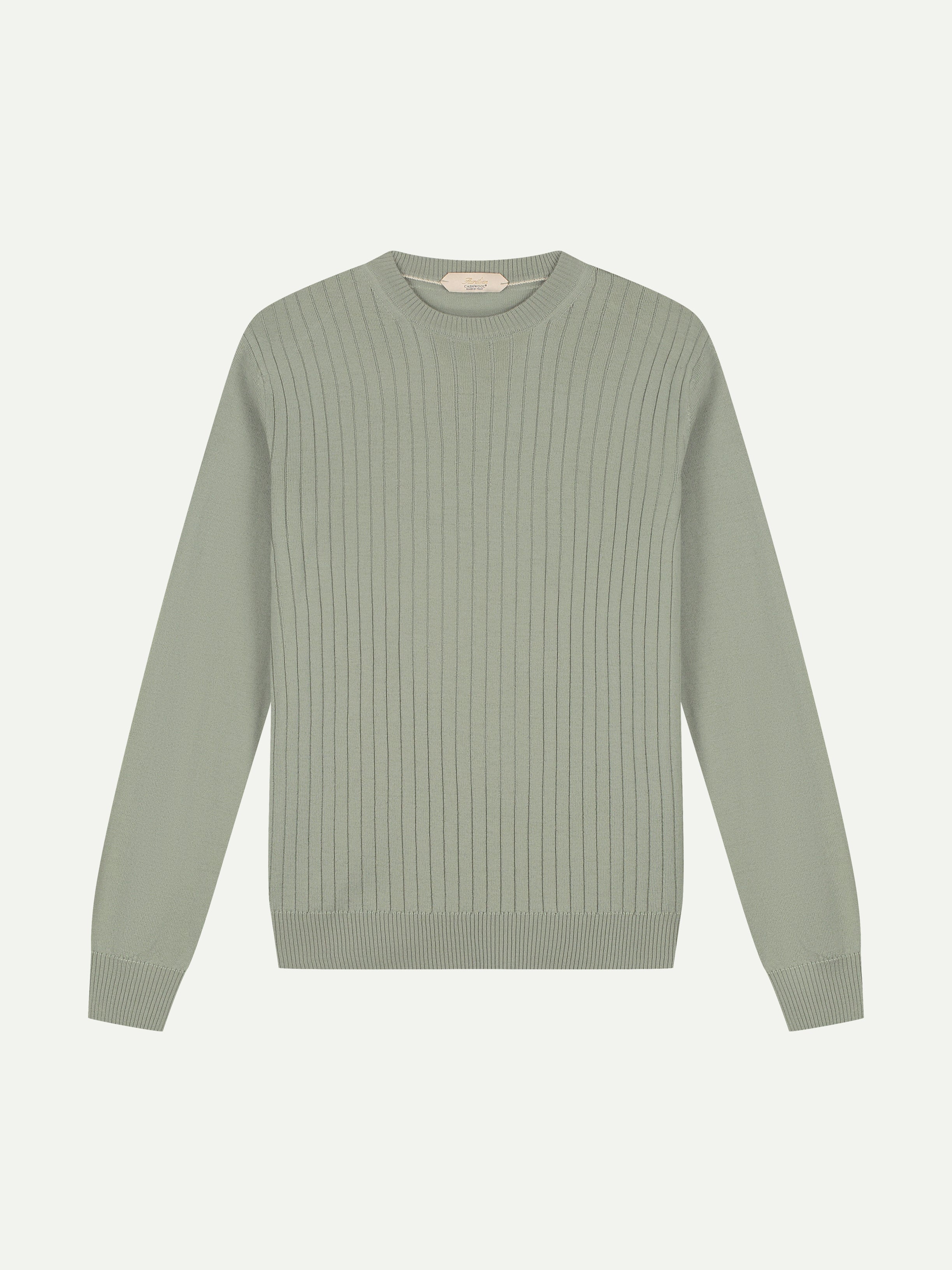 Pistache Ribbed City Crew