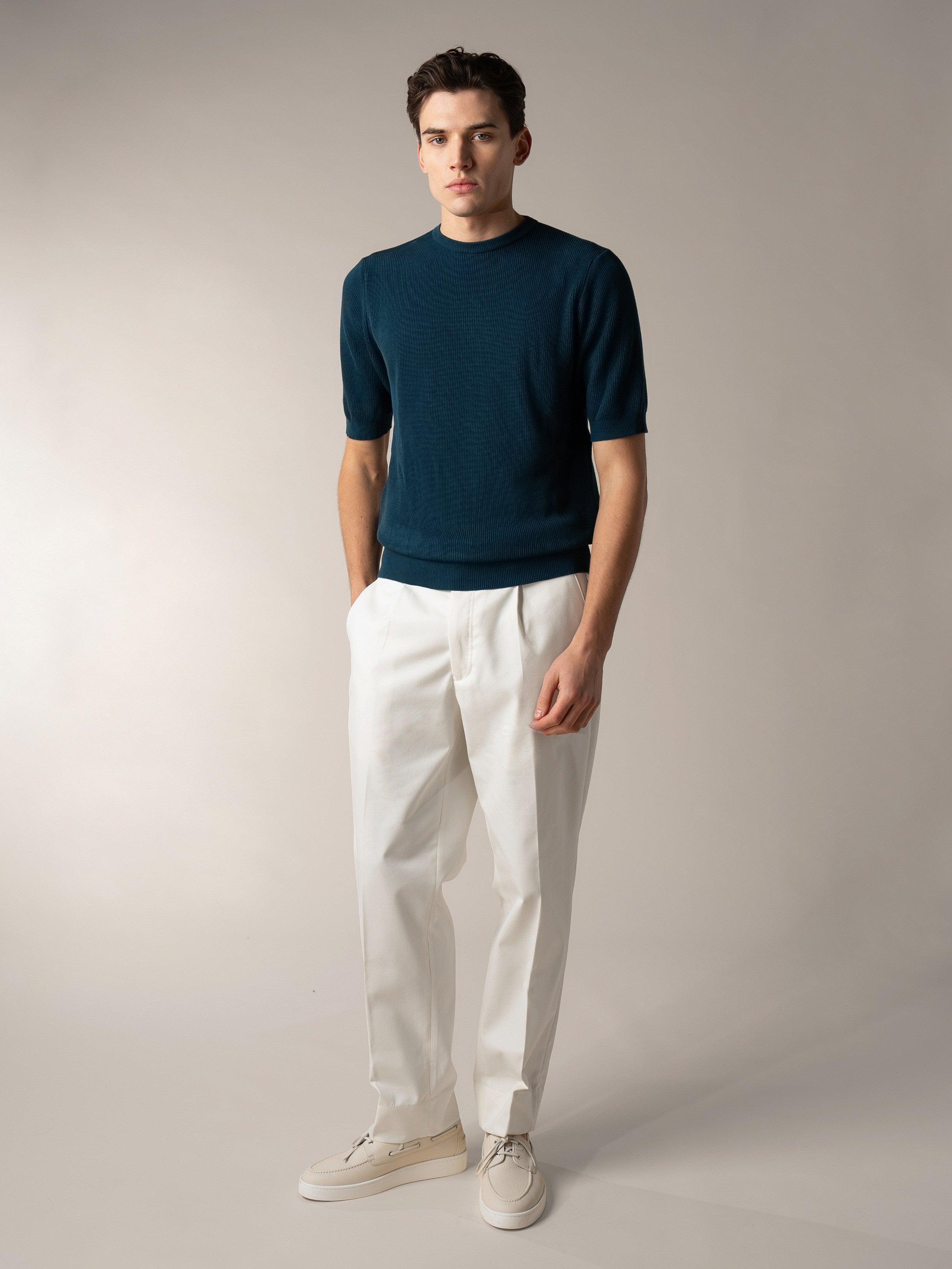 Sea Green Ribbed T-Shirt