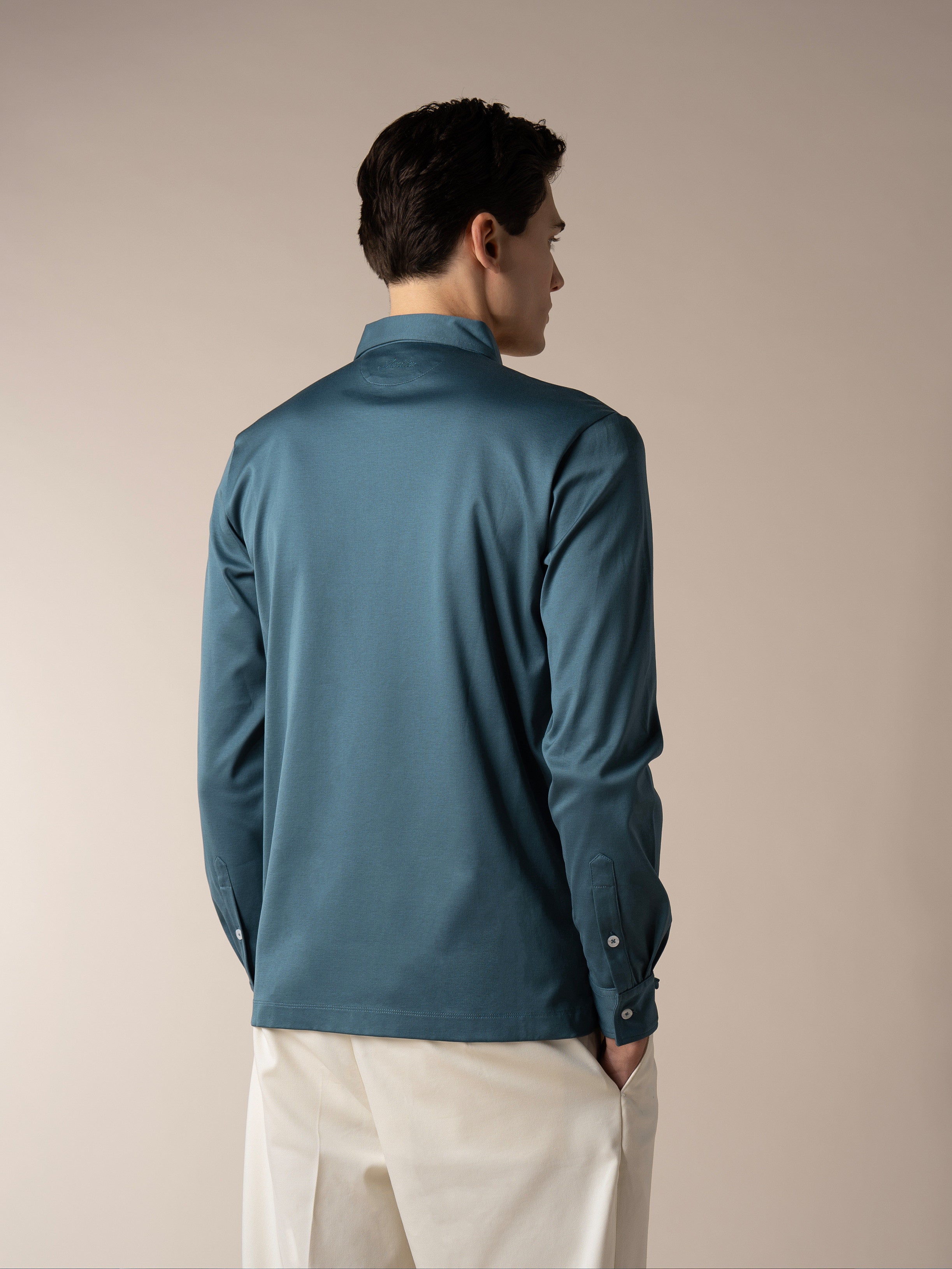 AUR1 Longsleeve Polo Sea Green