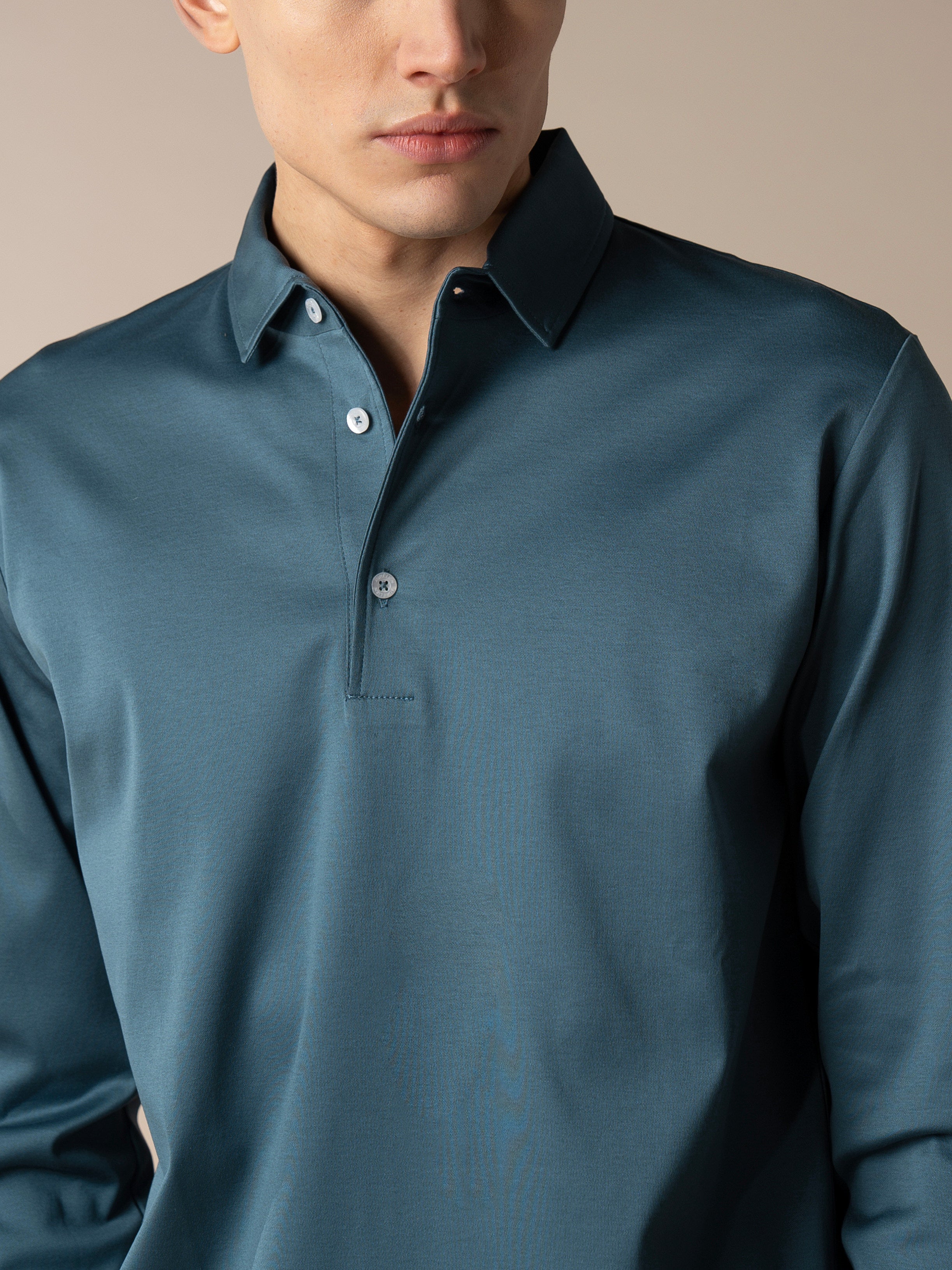 AUR1 Longsleeve Polo Sea Green