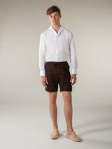 Brown Linen Seaside Shorts
