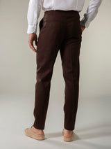 Brown Linen Seaside Trousers
