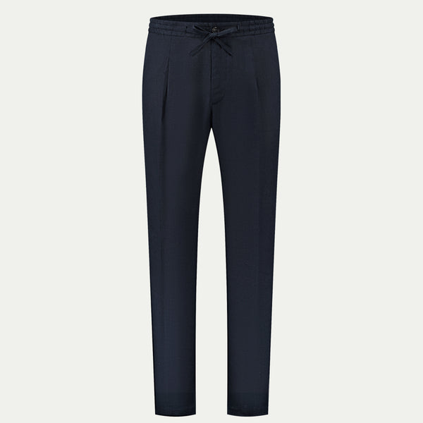 Navy Linen Seaside Trousers