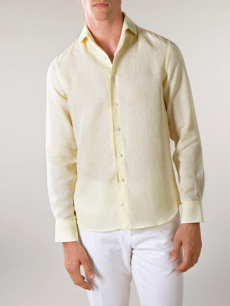 Light Yellow Linen Seaside Shirt