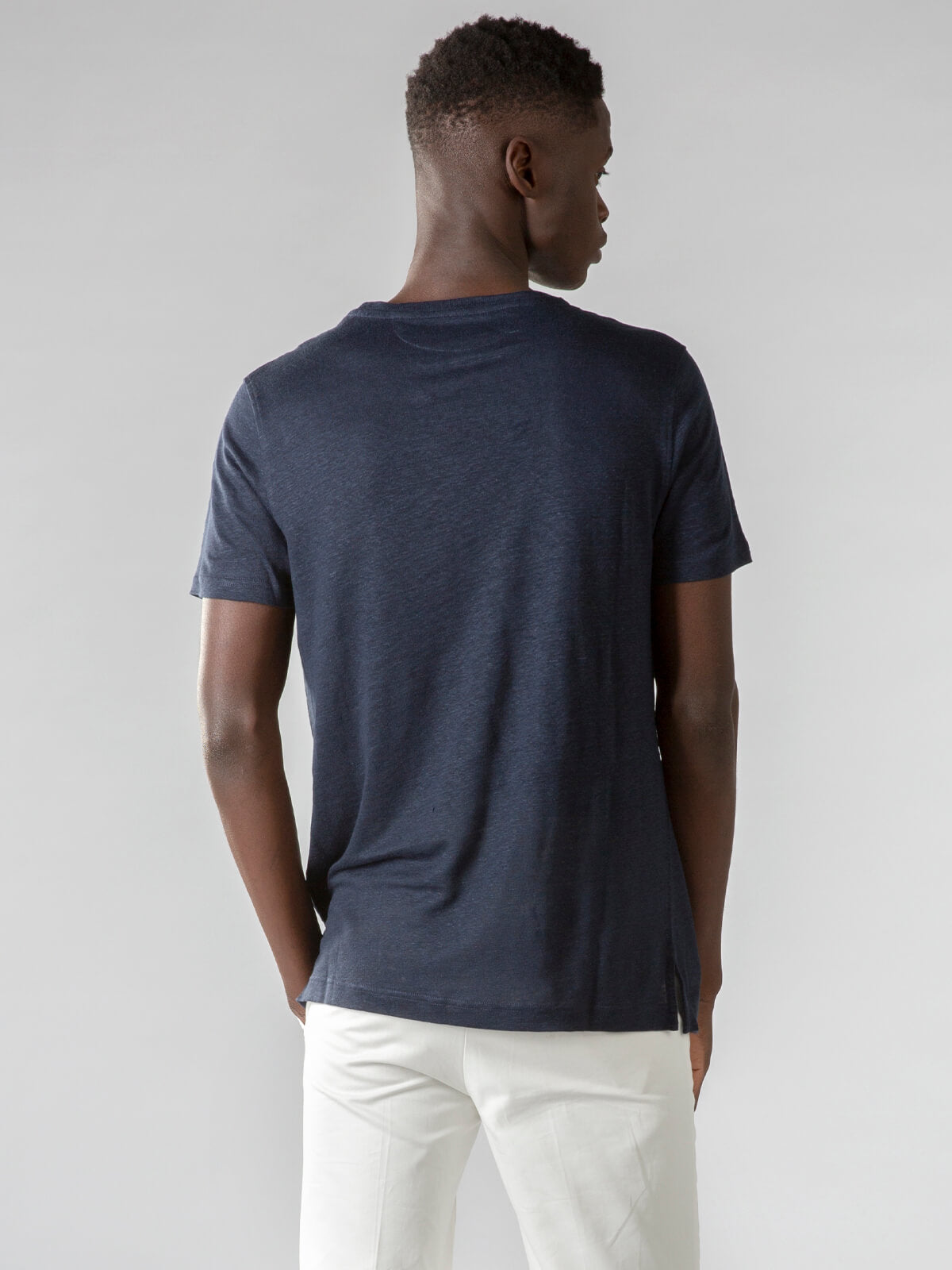 Navy Linen T-shirt