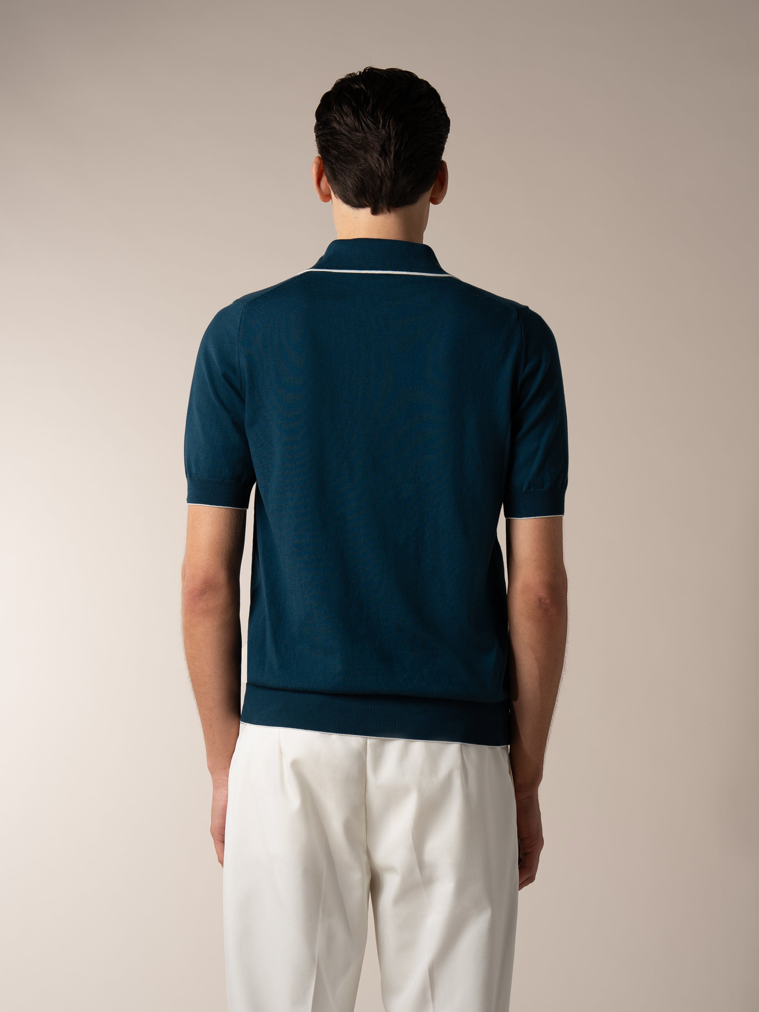 Shortsleeve Buttonless Polo Sea Green