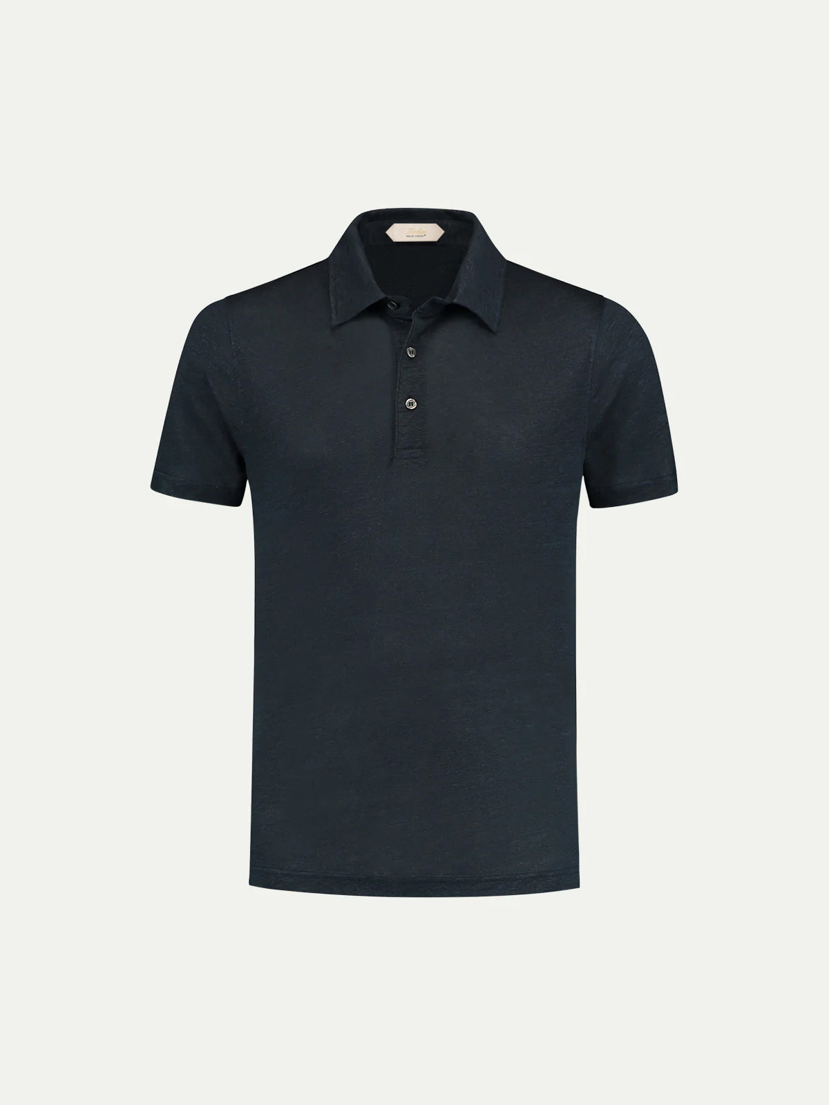 Aurélien | Steel Blue Linen Polo Shirt