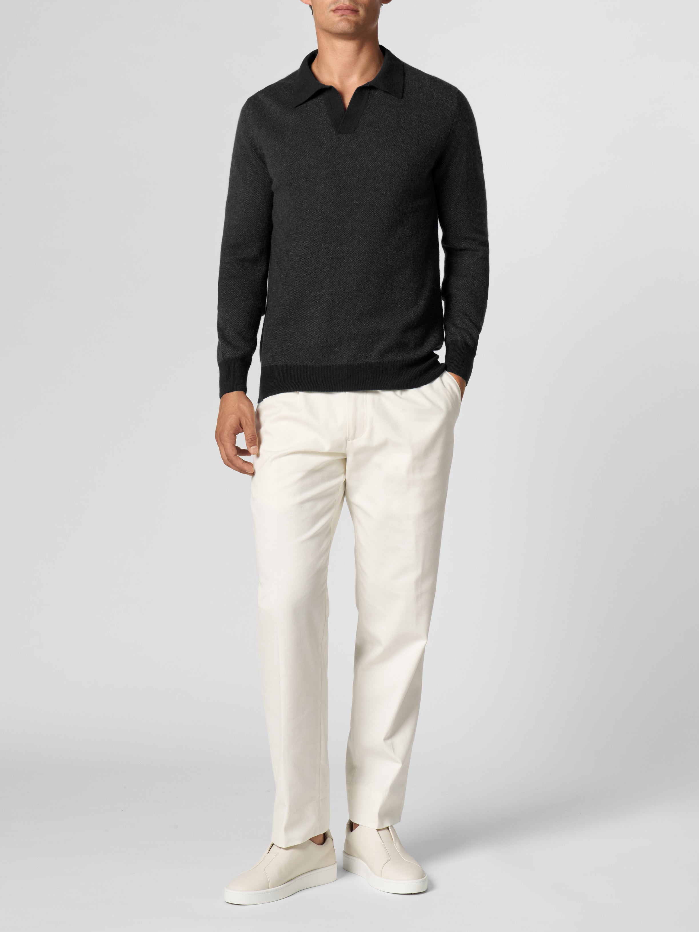 Black Jaquard Polo